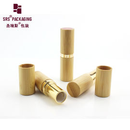 di lusso di alta gamma stampato logo personalizzato di bambù naturale tubo rossetto vuoto
