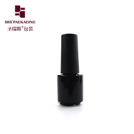 contenitore vuoto di mini vernice di lusso da 3 ml in vetro nero e lucido per unghie