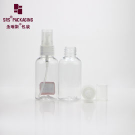 pompa di spruzzo di profumo di plastica calda rotonda mini trasparente 50ml bottiglia pet