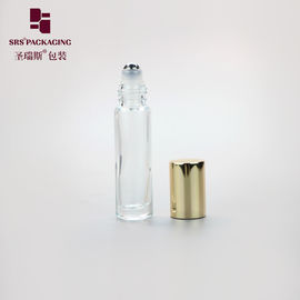 10 ml di olio di essenza vuota trasparente per la cura della pelle attar bottiglia di vetro