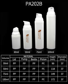 30 ml 50 ml 75 ml 100 ml bottiglia di pompa in pp senza aria, in bianco e ecologico