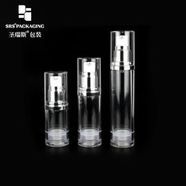 AS bottiglia vuota trasparente di 15 ml 30 ml 50 ml di plastica cosmetica pompa senza aria