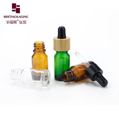 imballaggio cosmetico senza gocciolante olio essenziale bottiglia di vetro verde vuota