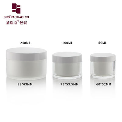 50 ml 100 ml 240 ml Acrilico trasparente Plastica Bottone sostitutivo vuoto Bottoni di crema all' ingrosso