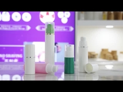 A024 Bottiglia bianca con tappo bianco con linea argento Bottiglia senza aria in PP per la lozione del siero