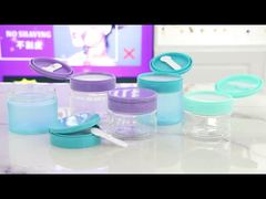 PET007 Barattolo di crema in plastica PET da 200 g 250 g 300 g con cucchiaio a pinzetta con tappo a scatto