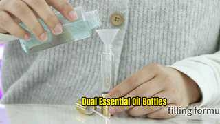 BLPD Mold Empty Transparent Glass Roll On Bottle Doppia bottiglia a doppia estremità per olio essenziale