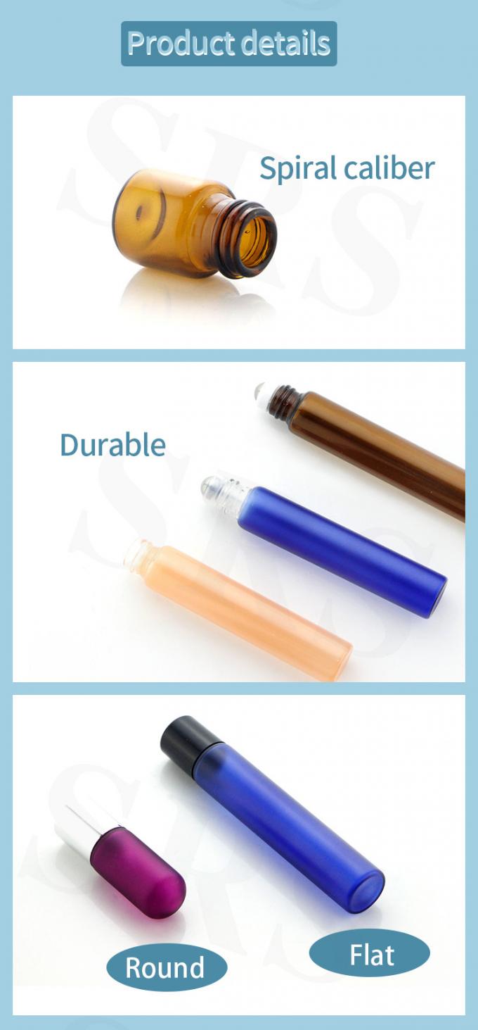 BLP-1ML tubo di vetro trasparente olio essenziale rotolo sulla bottiglia resistente e conveniente per le miscele fai da te 0